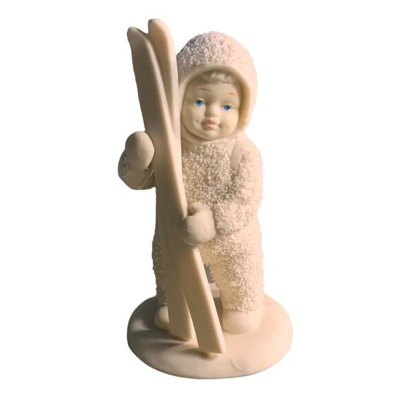 Dept 56 Snowbabies 'LET’S GO SKIING’ 68152 1992-1999 Christmas Decor Vintage - Picture 1 of 6